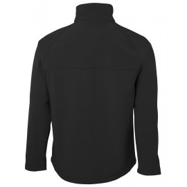 Mens Layer Softshell Jacket (Black) with white logo